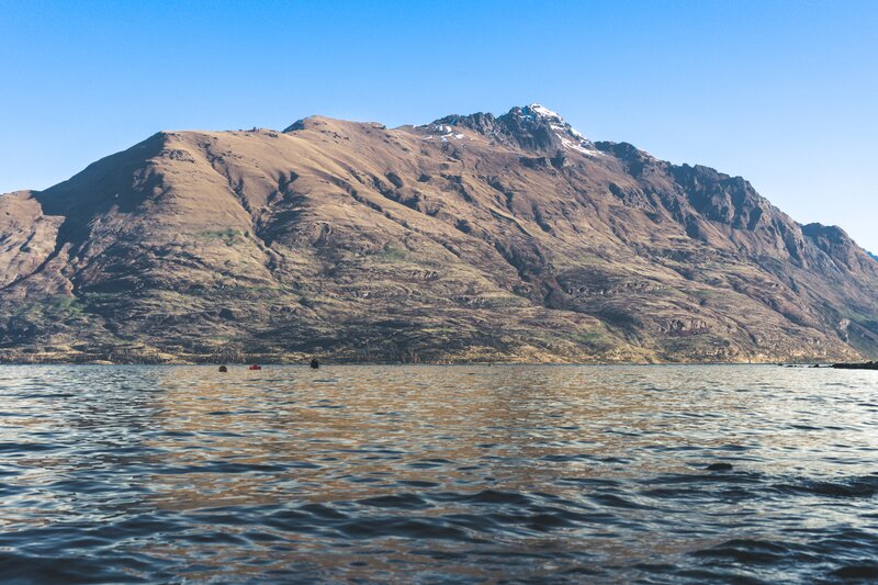 Mountain and Lake — Blue