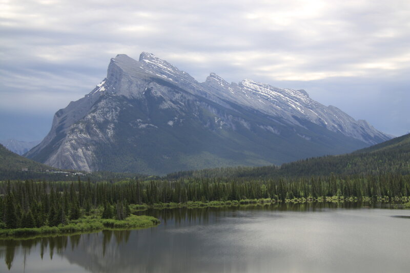 Mountain and Lake Landscape — Green