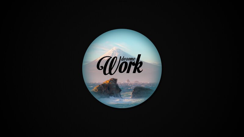 Mountain and Ocean View — Blue
