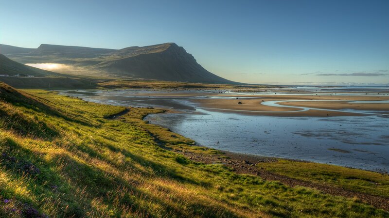 Mountain and river landscape