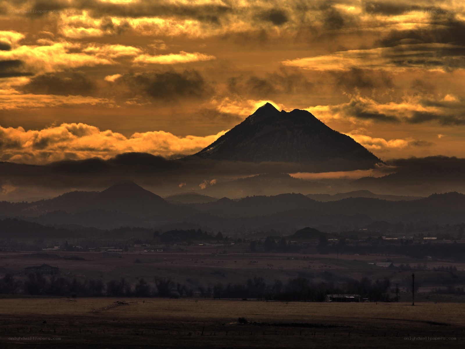 Mountain at golden hour