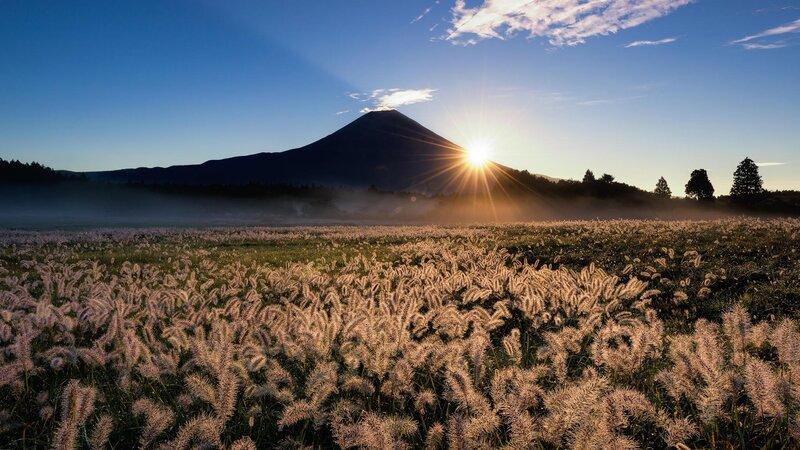 Mountain at Sunrise — Blue