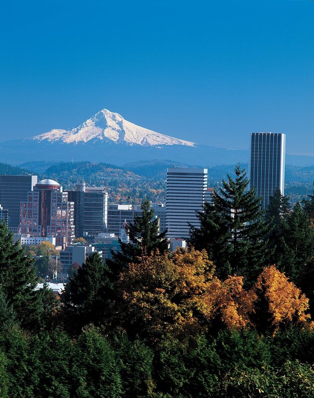 Mountain Behind City