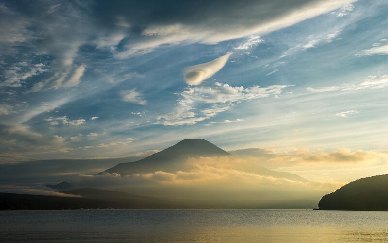 Mountain Behind Lake