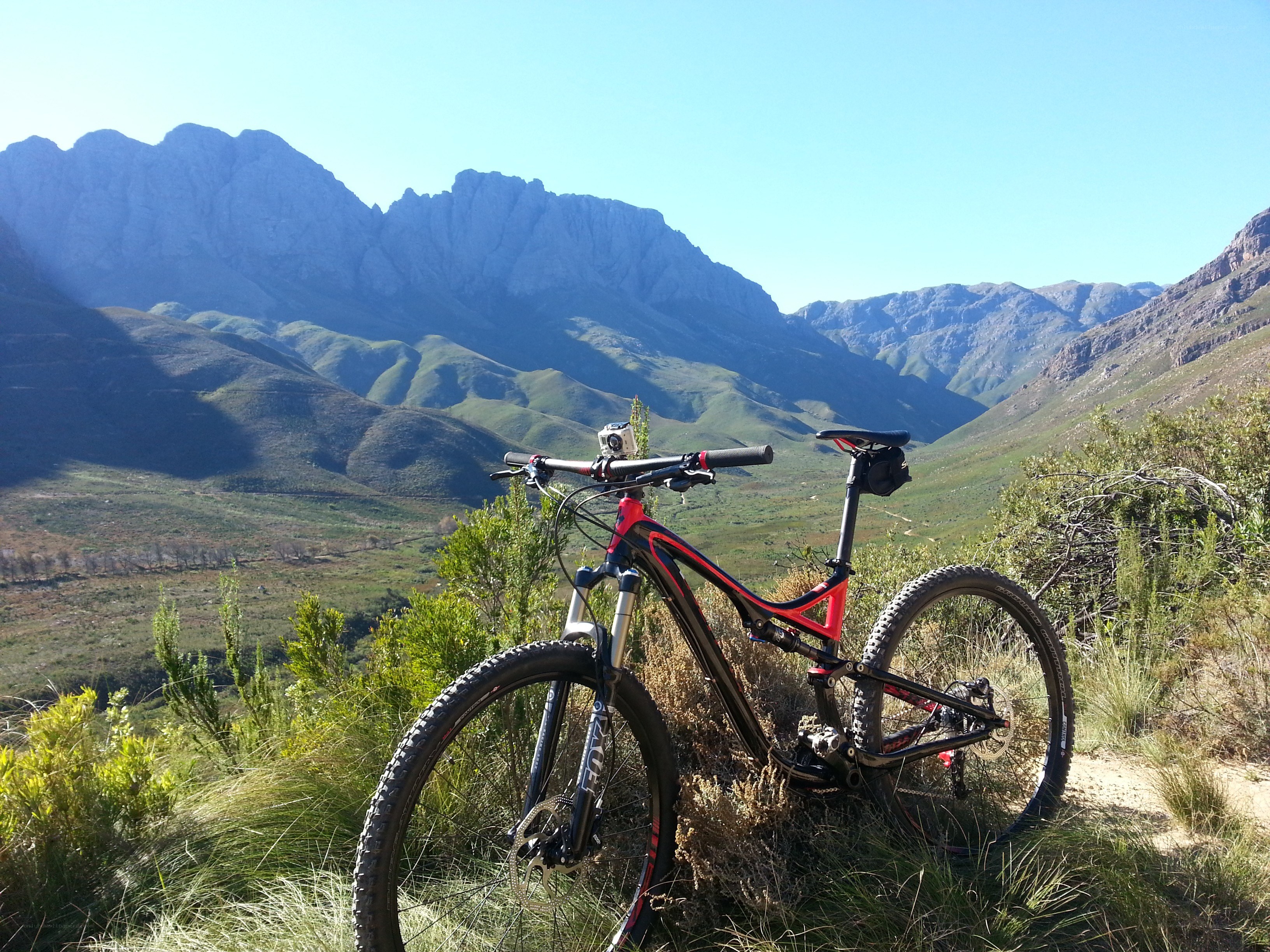 Mountain bike in scenic valley