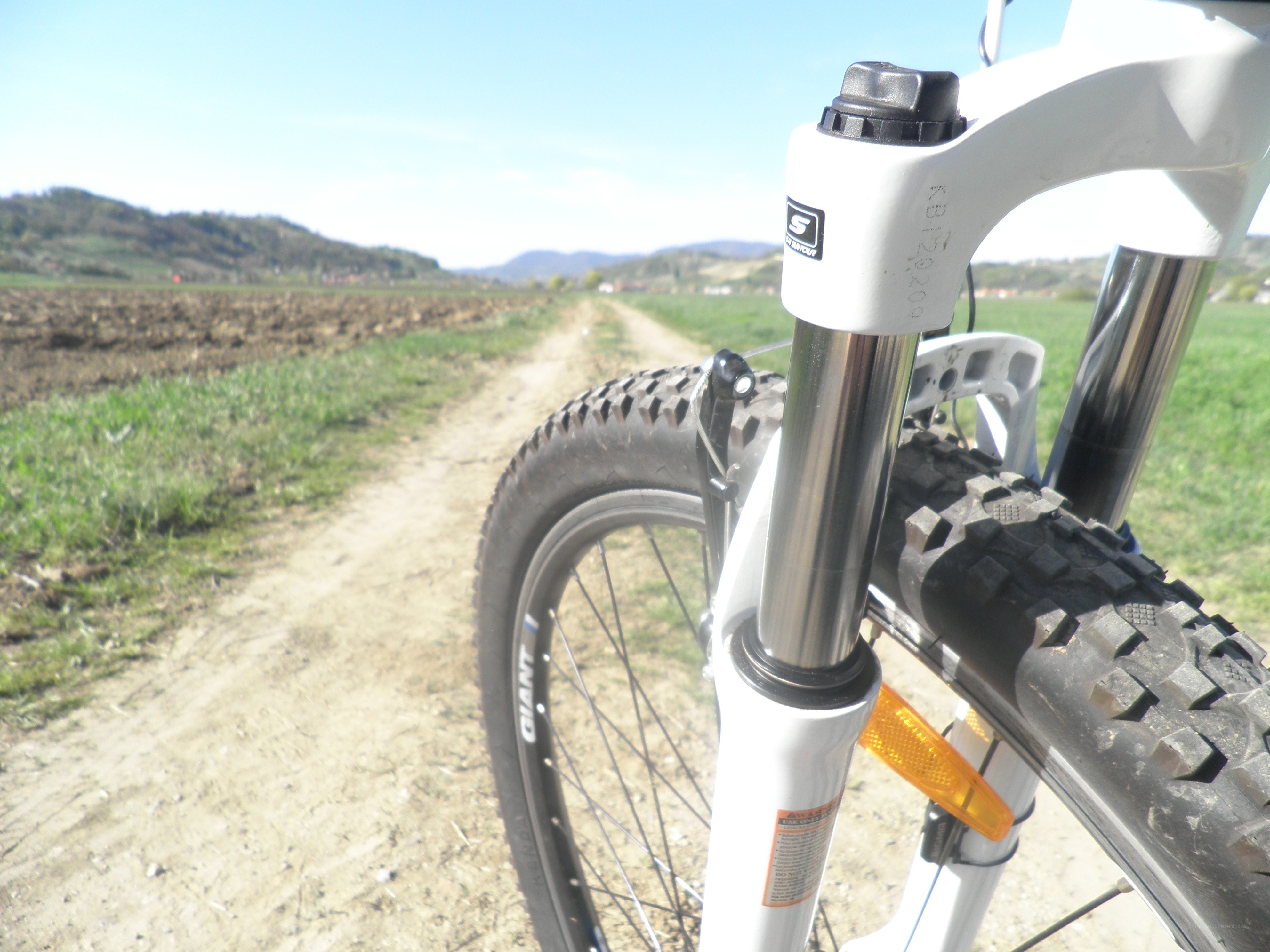 Mountain bike on a dirt path