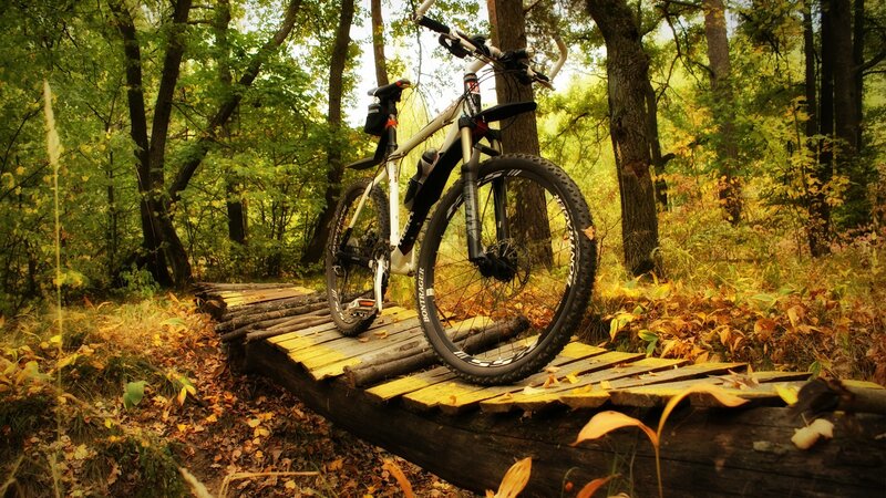 Mountain Bike on Bridge