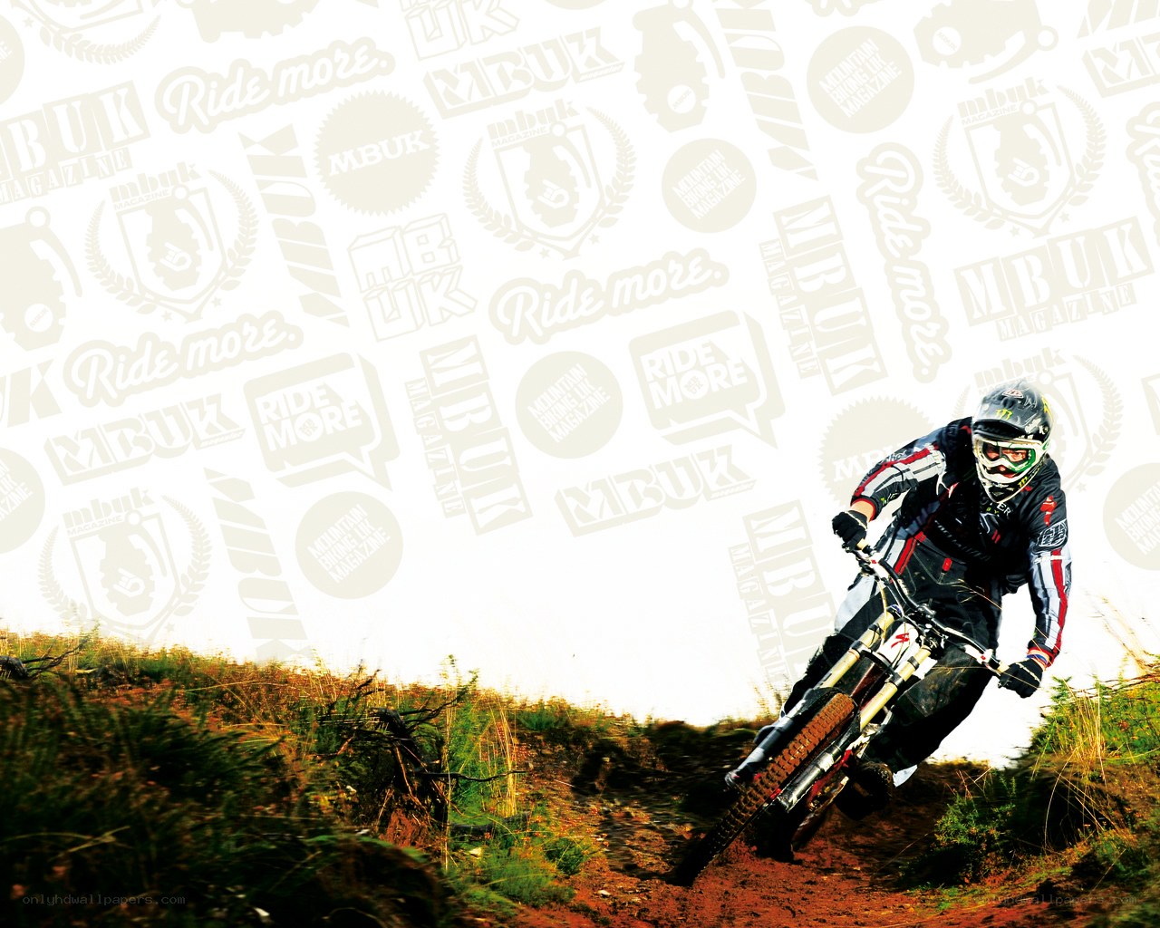 Mountain biker in action