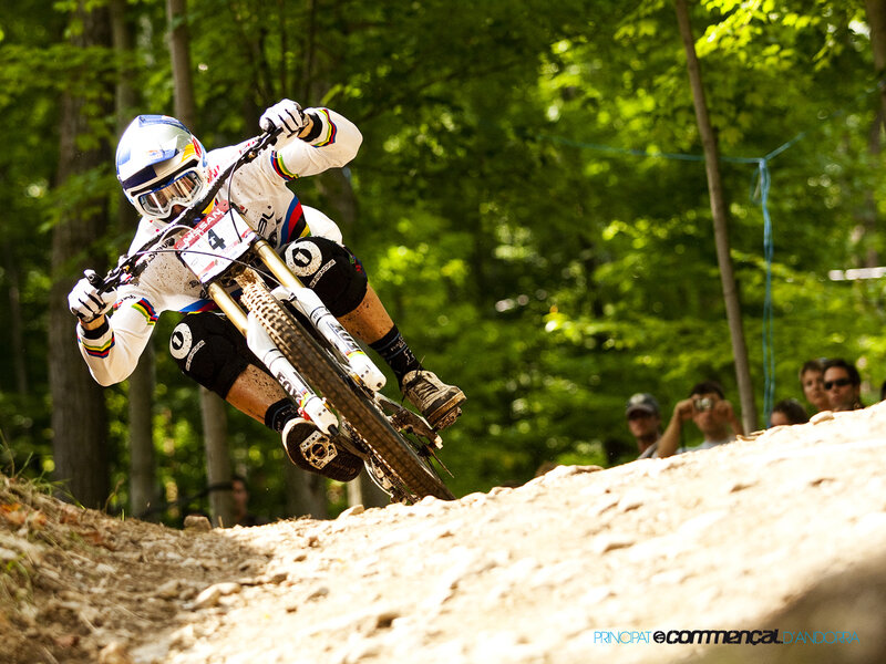 mountain biker in action