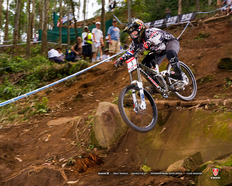 Mountain biker in mid-air