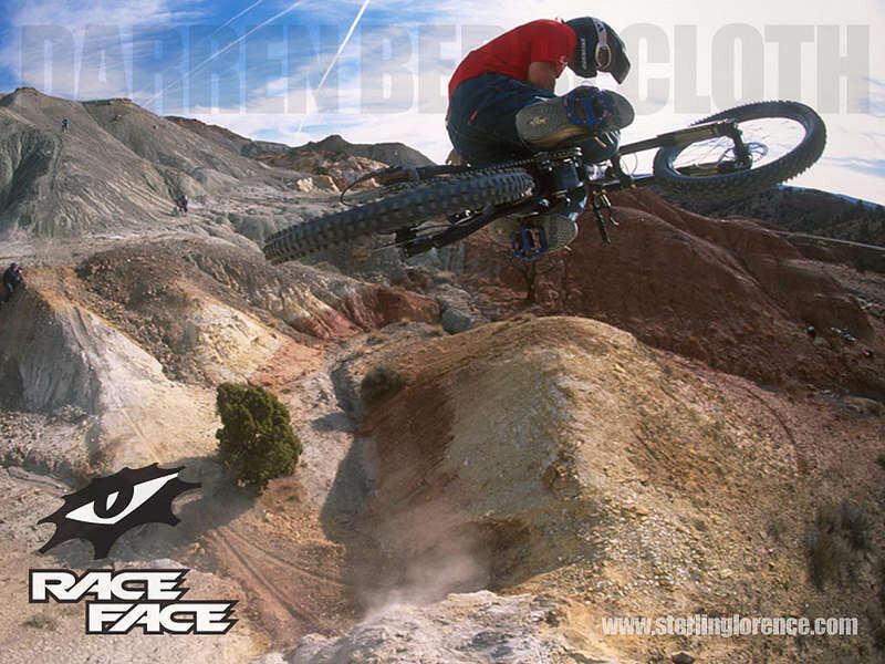 Mountain Biker in Mid-air — Brown