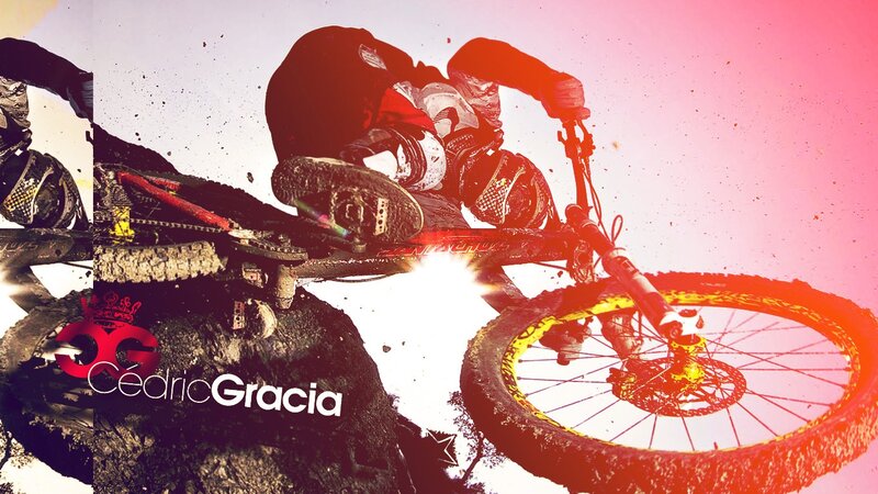 Mountain Biker in Mid-air — Red, Dynamic, Photograph