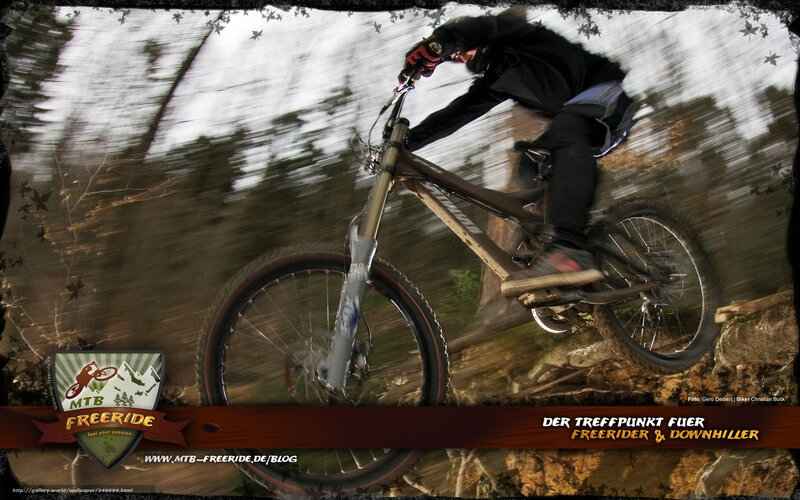 Mountain Biker in Motion — Brown, Dynamic