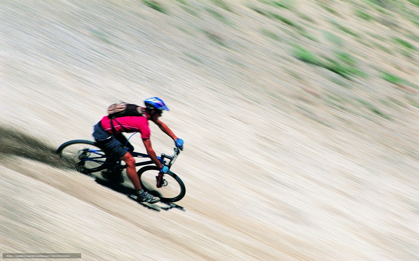 Mountain biker in motion