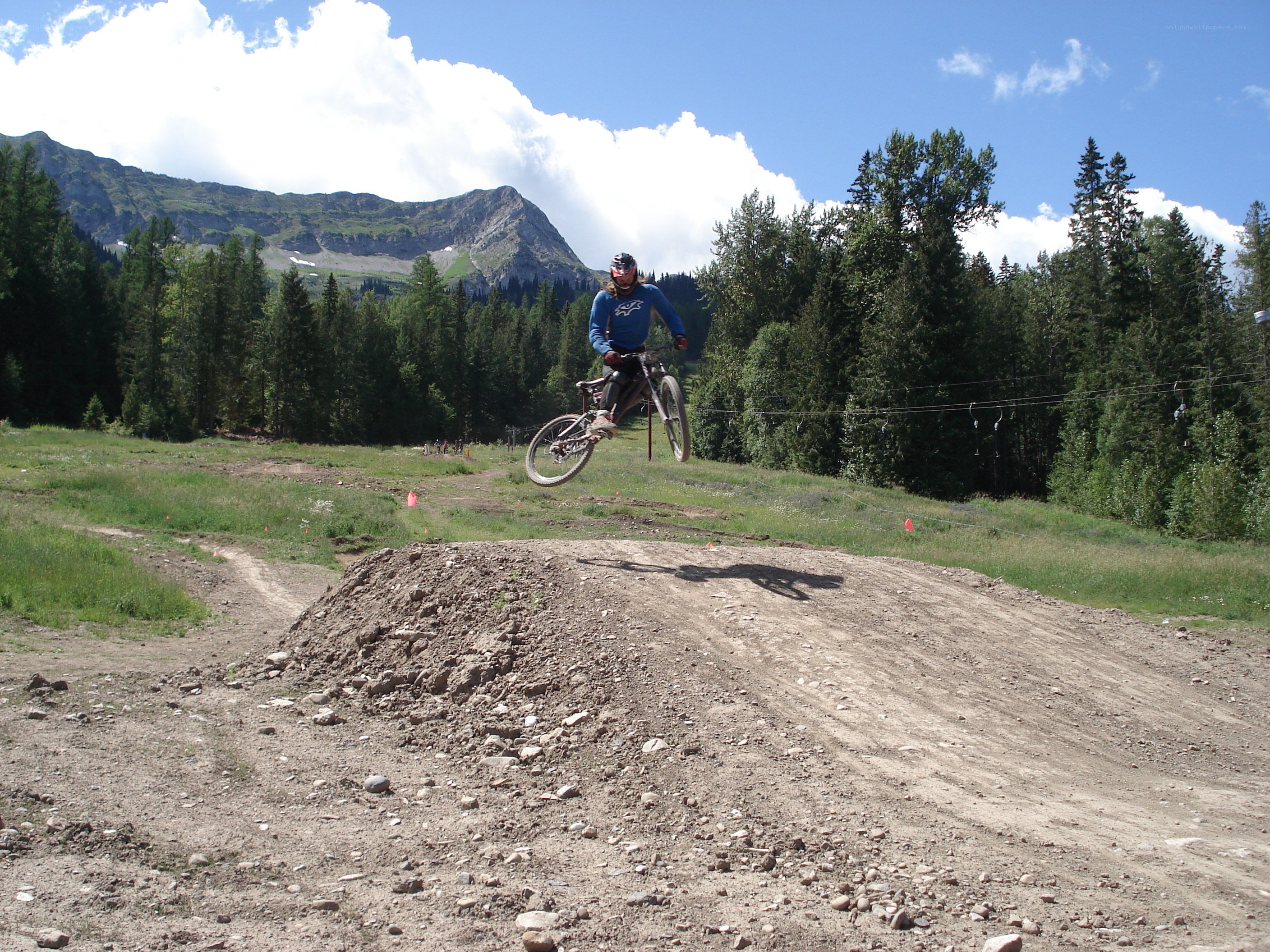 Mountain biker on a jump