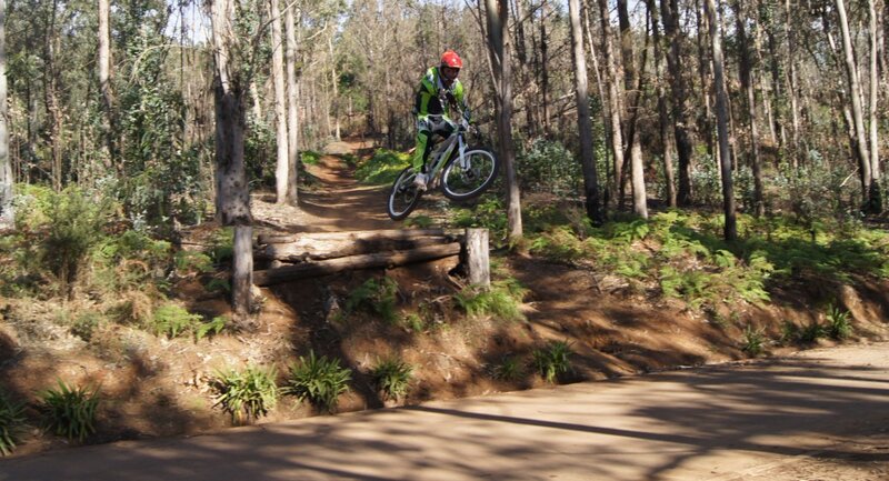 Mountain biker on a jump