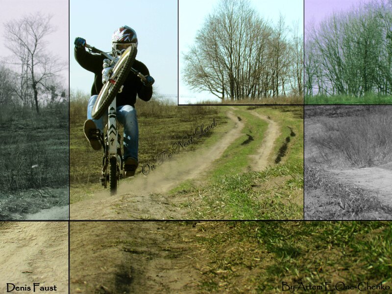 Mountain Biker on Dirt Path