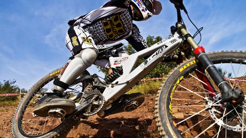 Mountain Biker on Trail