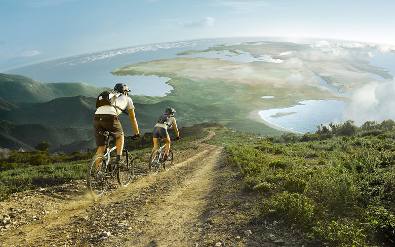 Mountain bikers on a scenic trail