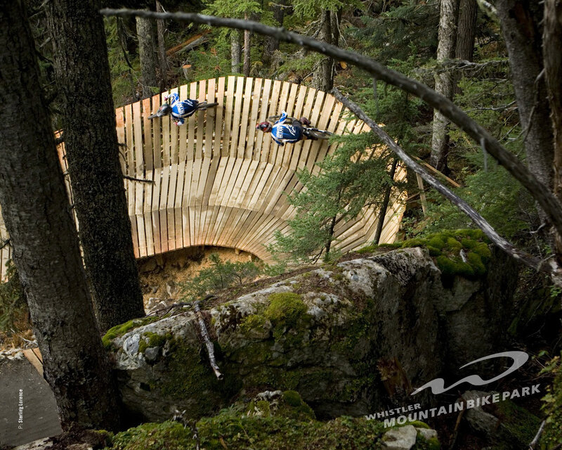 Mountain Bikers on Ramp