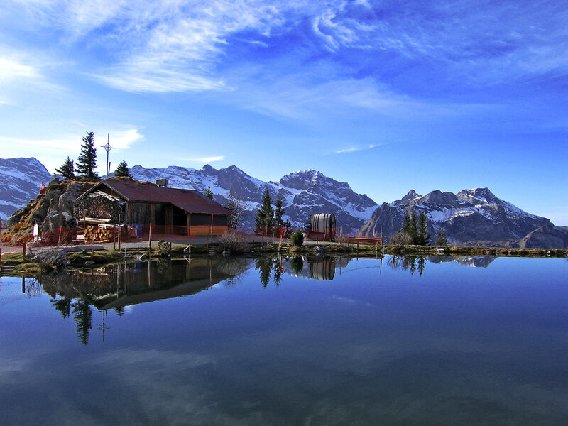 Mountain Cabin by Lake
