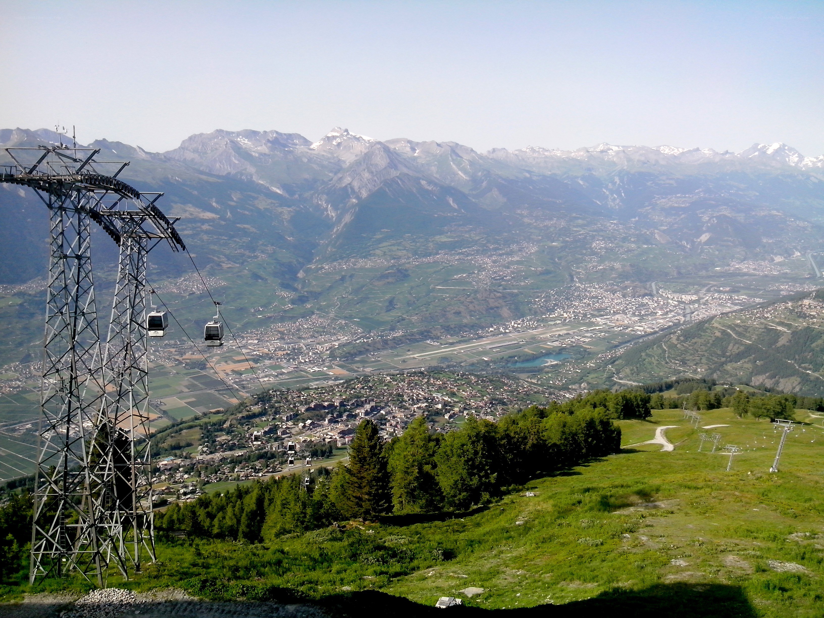 Mountain cable car view