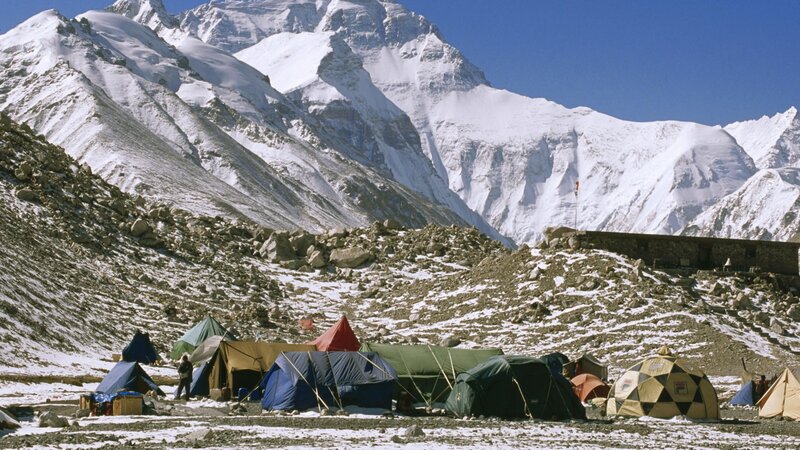 Mountain Campsite — Blue, Dramatic