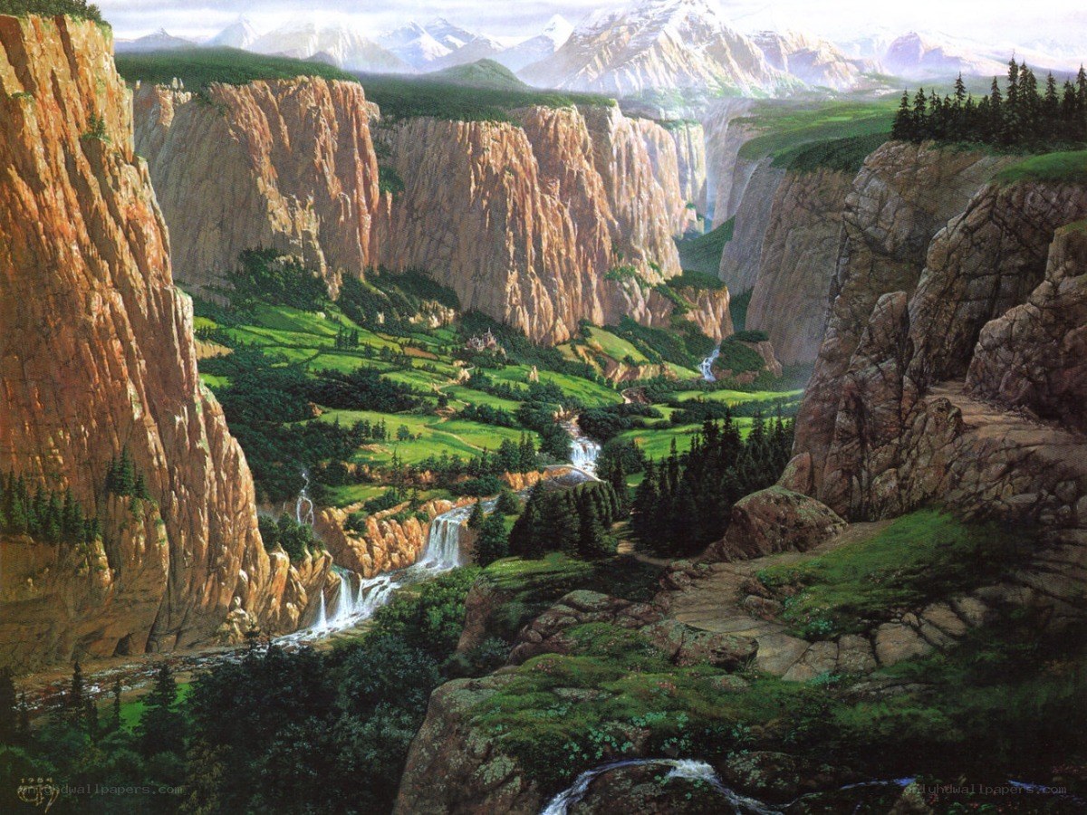 Mountain canyon landscape