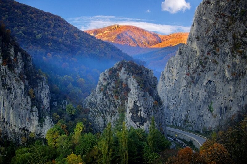 Mountain Canyon Landscape — Blue