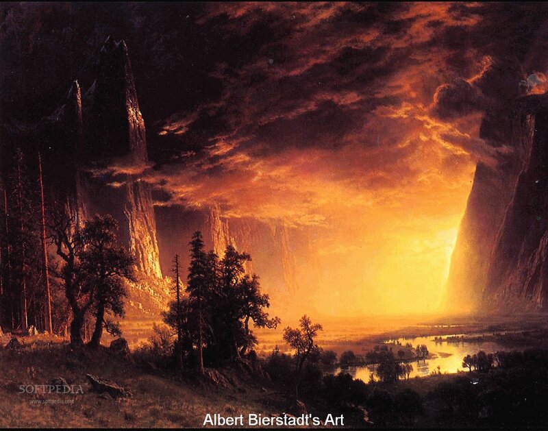 Mountain Canyon Landscape — Orange, Dramatic