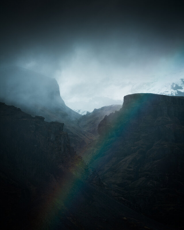 Mountain Canyon with Rainbow