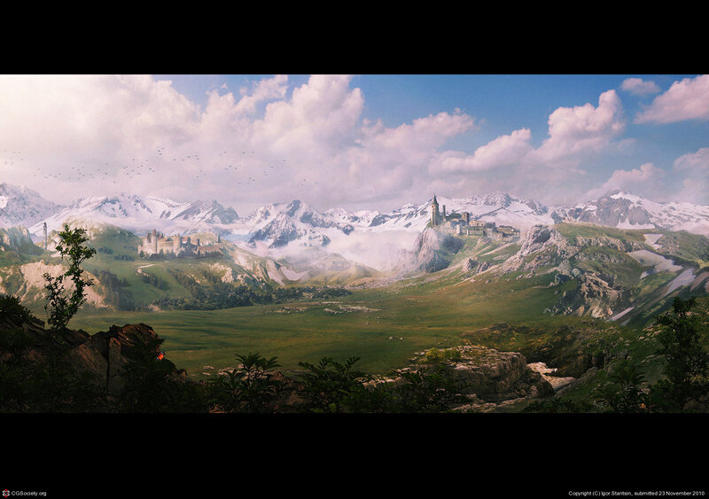 Mountain Castle Landscape