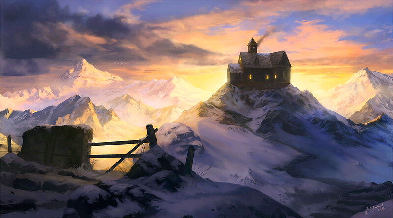 Mountain Chapel at Sunset