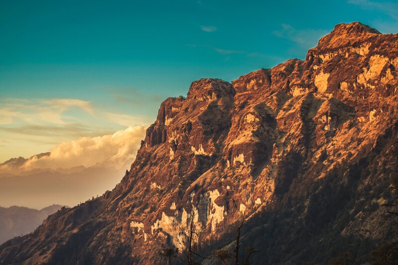 Mountain Cliff at Sunrise