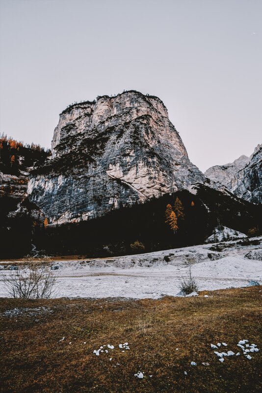 Mountain Cliff in Autumn