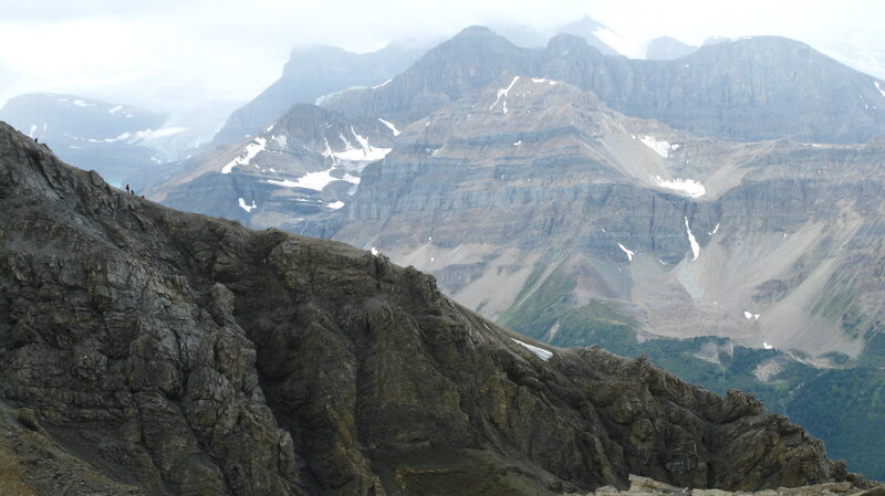 Mountain Climbers on Ridge
