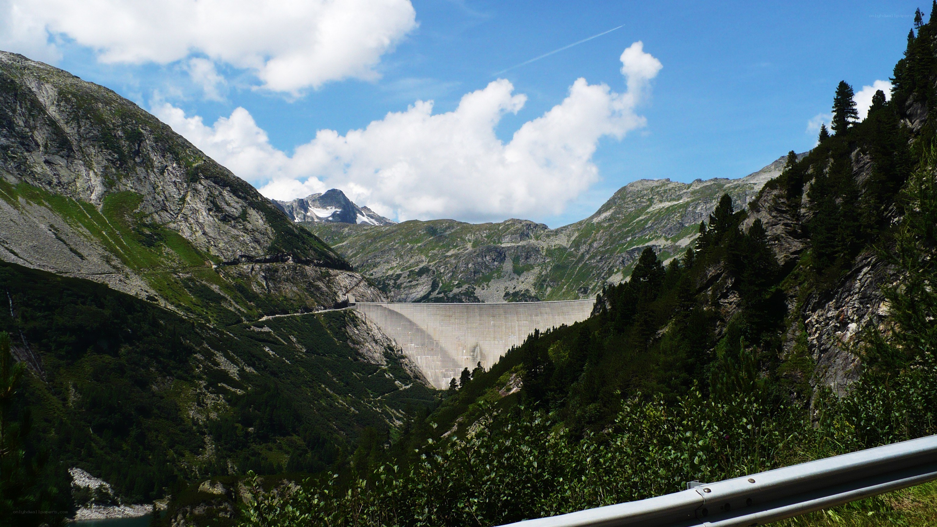 Mountain dam in a valley