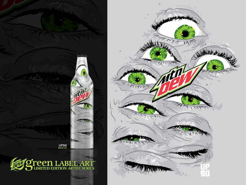 Mountain Dew Bottle — Green, Dramatic
