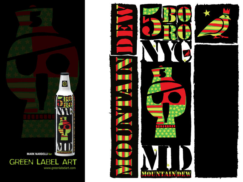 Mountain Dew bottle label art