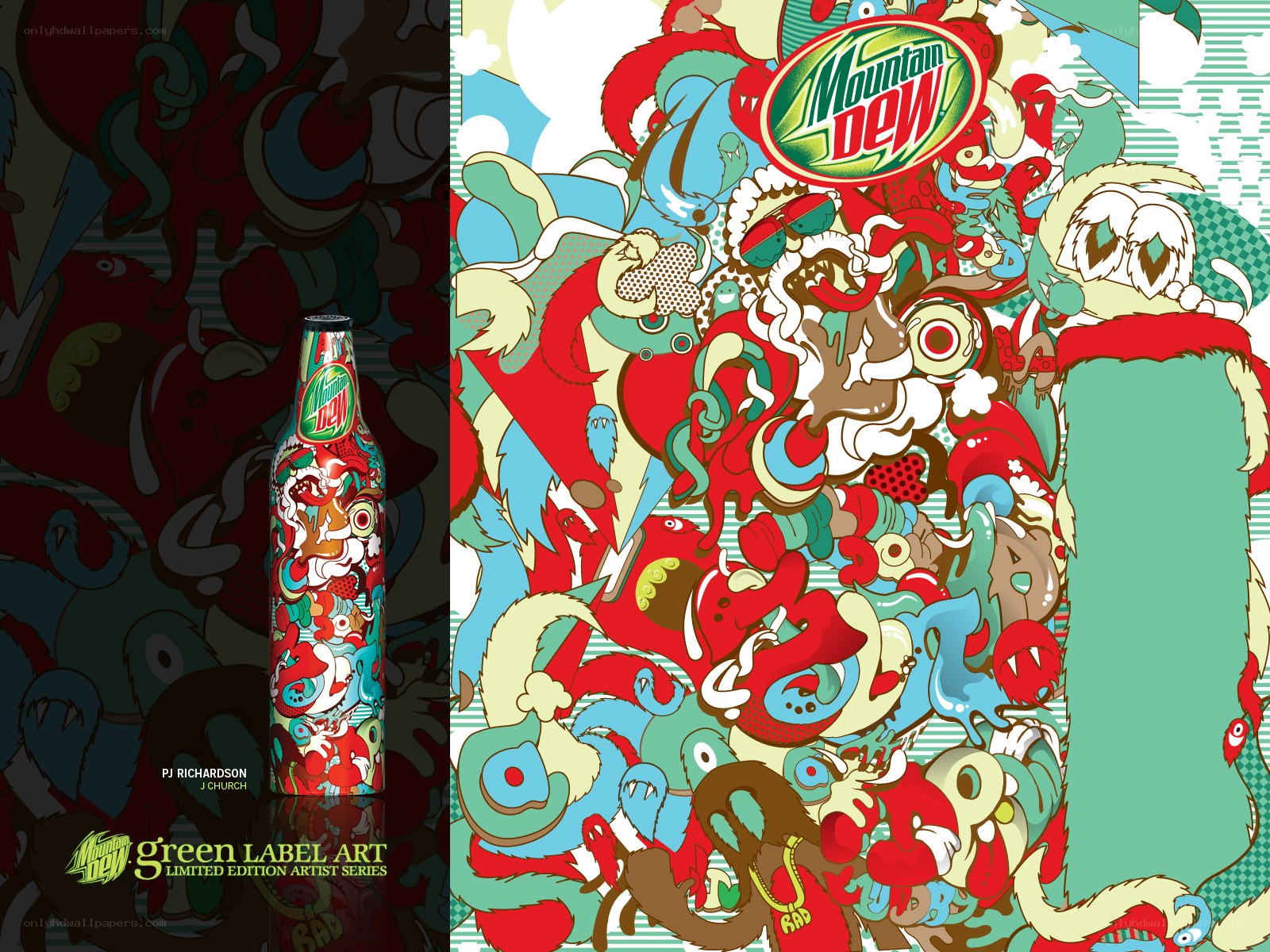 Mountain Dew Green Label Art