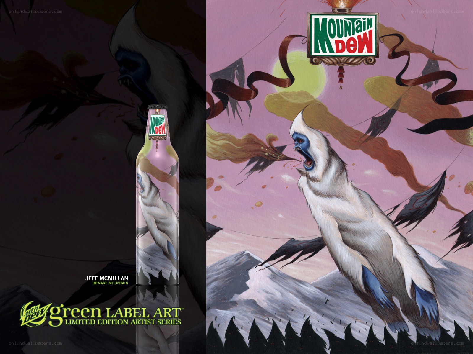 Mountain Dew Green Label Art