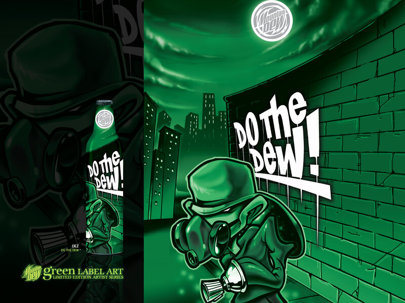 Mountain Dew Green Label Art