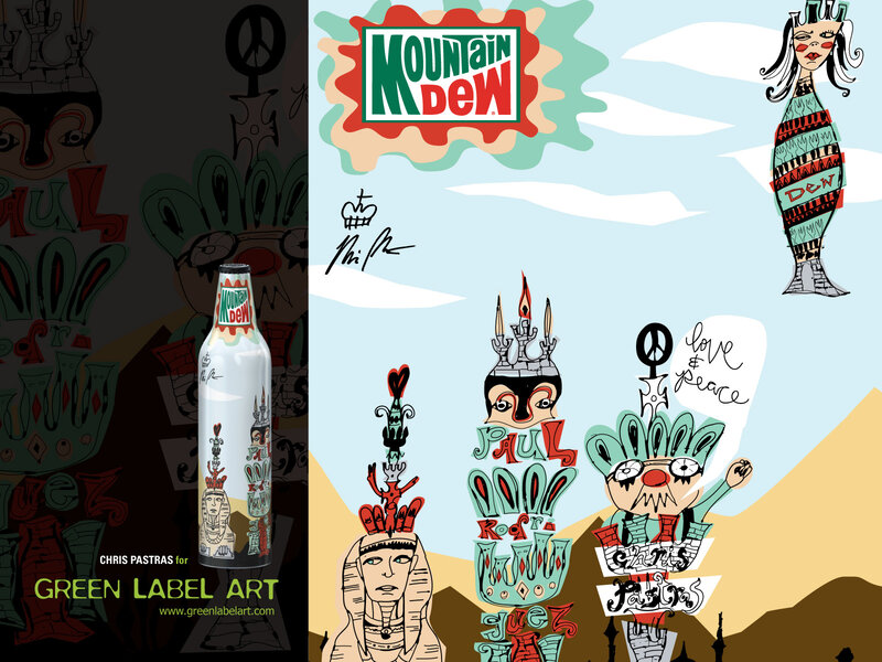 Mountain Dew Green Label Art