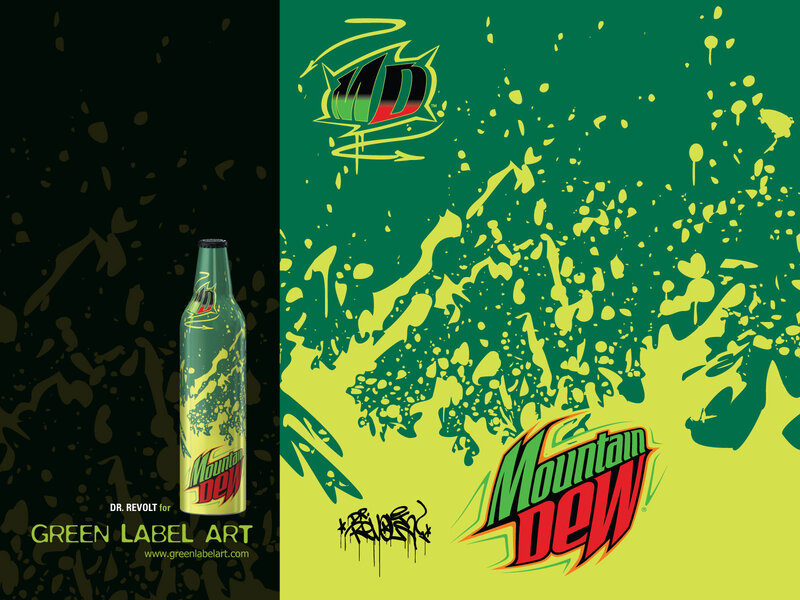 Mountain Dew green label art