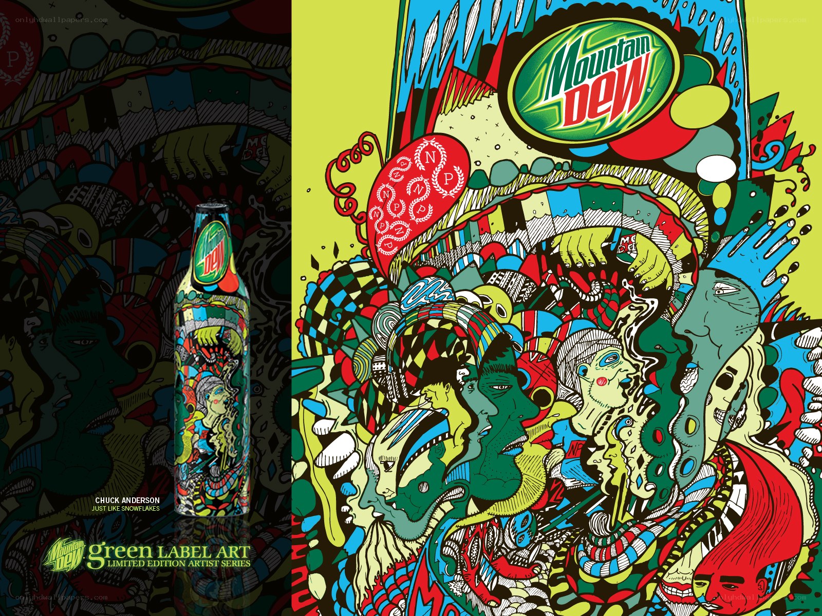 Mountain Dew Green Label Art