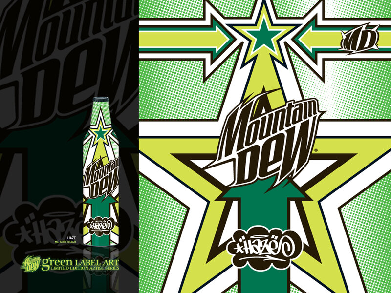 Mountain Dew Haze label art