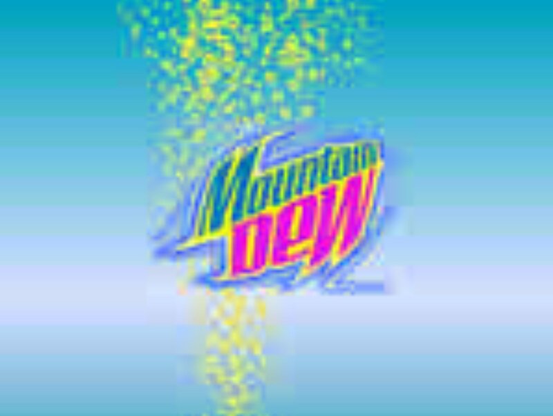 Mountain Dew logo with bubbles