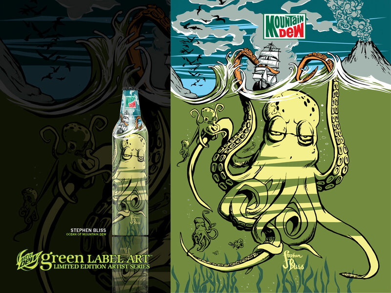 Mountain Dew octopus artwork