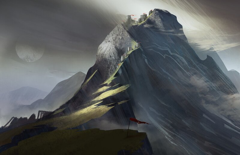 Mountain Fortress — Gray, Dramatic