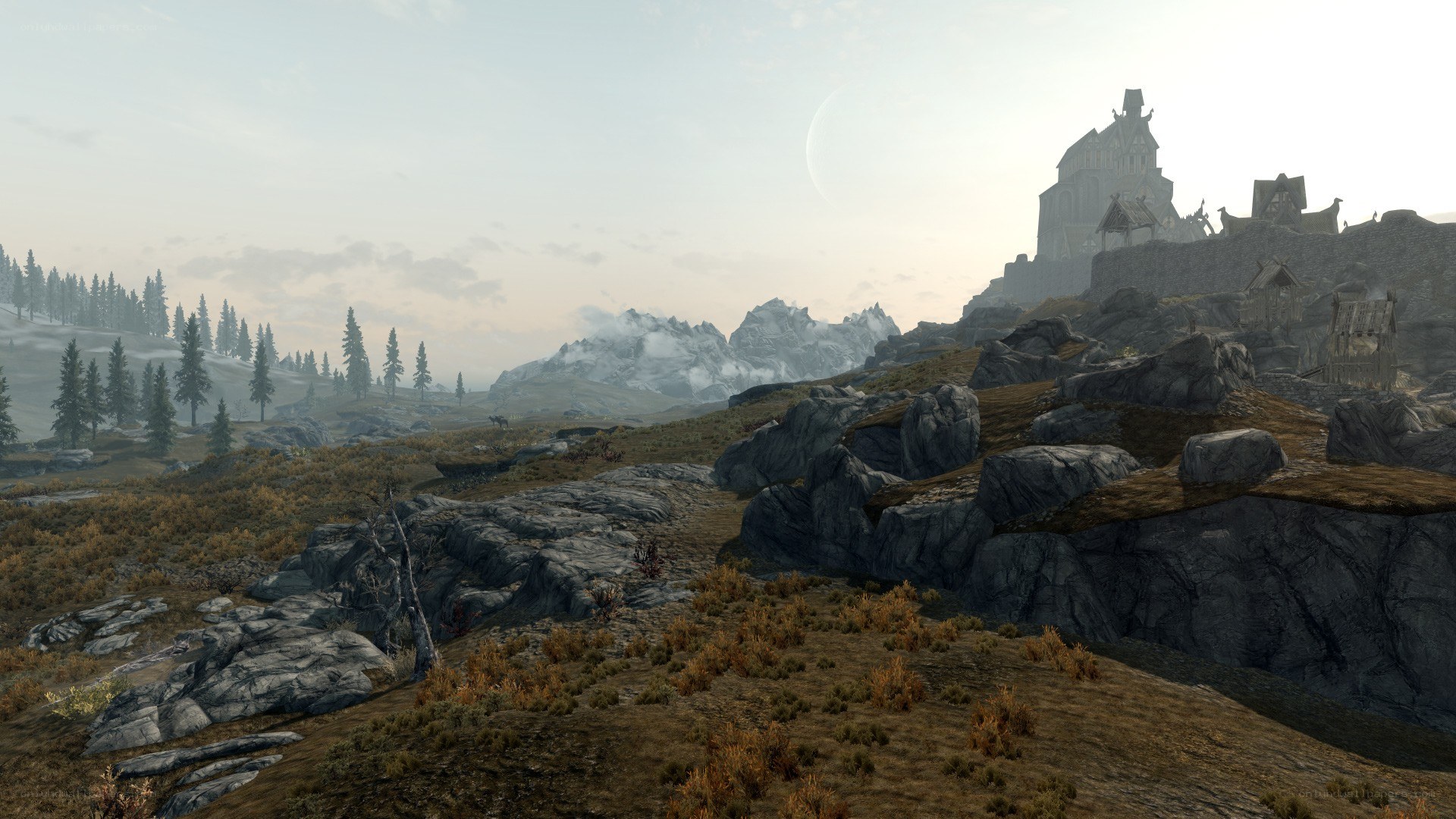mountain fortress landscape